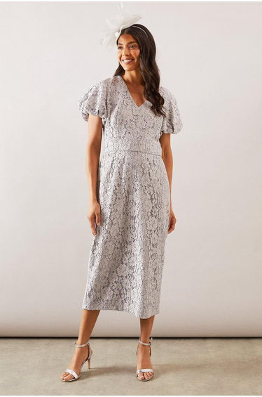 Lace Piping Detail Dress