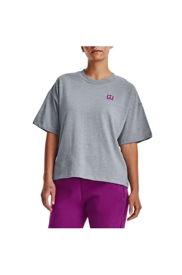 Women's Under Armour UA Logo LC Oversized Heavyweight T-Shirt in Grey