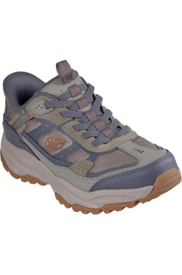 Skechers Mens Viking AT Suede Hiking Shoes - Olive/Grey