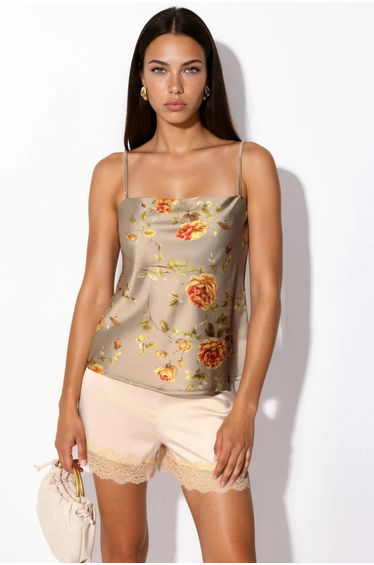 Floral Satin Top
