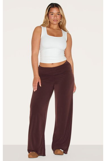 Shape Chocolate Highwaisted Wide Leg Toruser