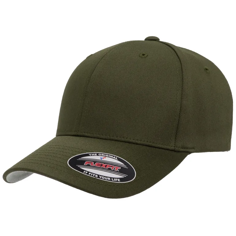 Flexfit Childrens/Kids Wooly Combed Cap - Olive Green