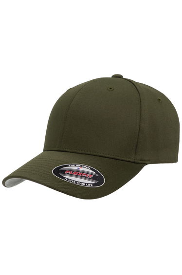 Flexfit Childrens/Kids Wooly Combed Cap - Olive Green