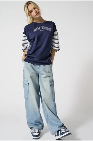 ONLPERNILLE HW WIDE CARGO DNM TAI