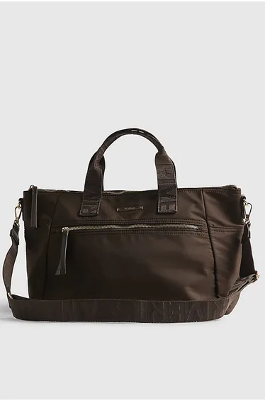 Brown Cabin Size Logo Holdall