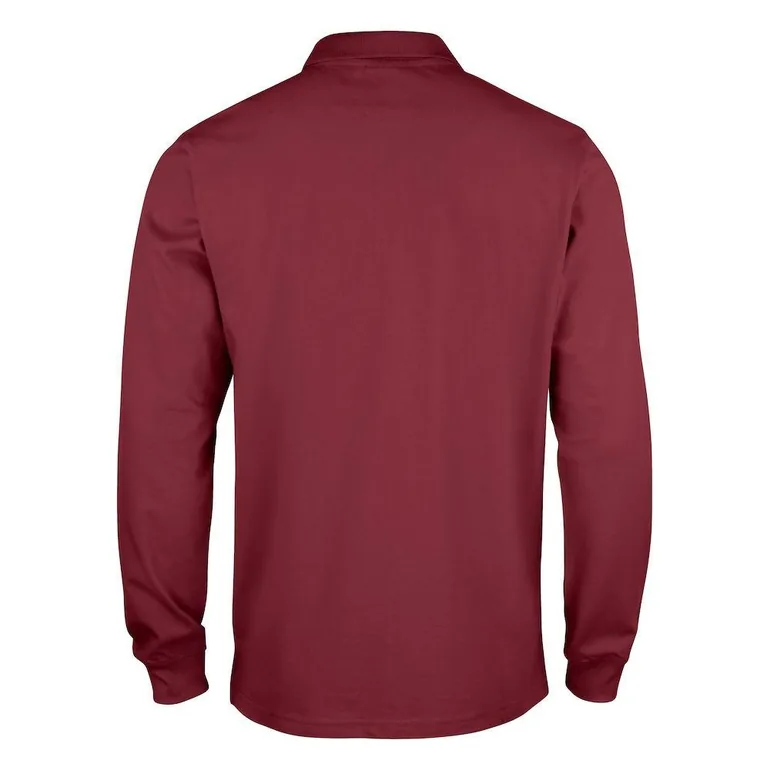 Clique Mens Classic Lincoln Long-Sleeved Polo Shirt - Burgundy - 1