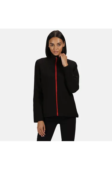 Regatta Womens/Ladies Ablaze Printable Softshell Jacket - Black/Classic Red