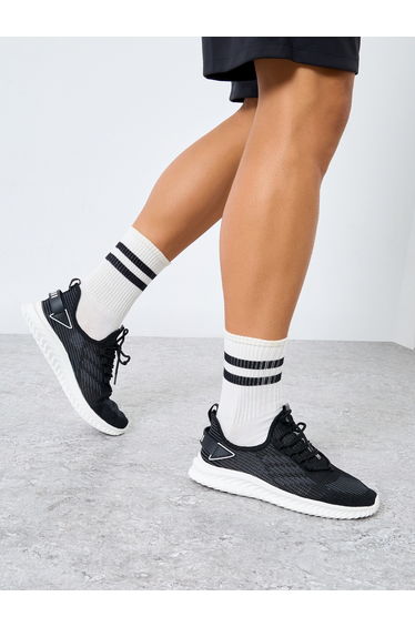 Textured Lace Up Sneakers