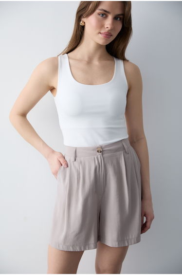 Mink Modal Button City Boy Shorts & Bermuda