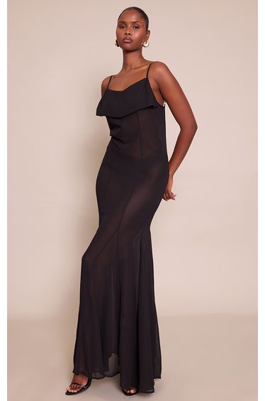 Black Sheer Maxi Dress