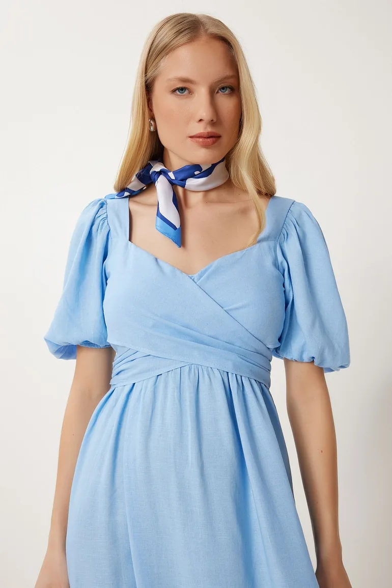 blue vest dress Long Denim Vest/Dress, Medium Blue L main image 1