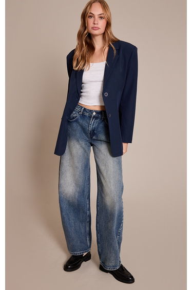 Navy Oversized Blazer