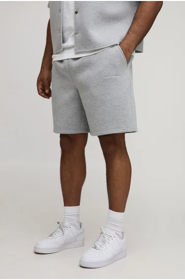 شورت بوهو مان رمادي بقصة مستقيمة - للمقاسات الكبيرة