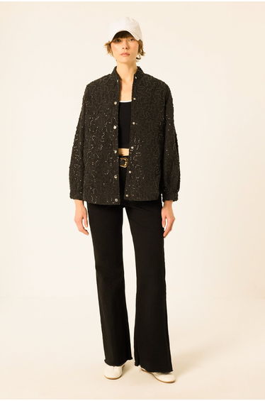 JACQUARD BOMBER JACKET