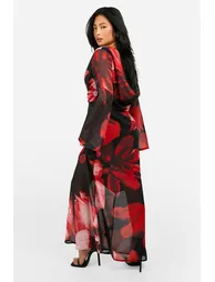 Petite Bold Floral Cowl Detail Maxi Dress - 1