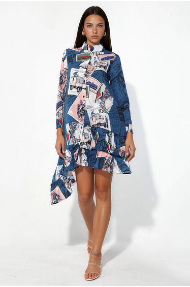 MSN Floral Chiffon Mini Dress