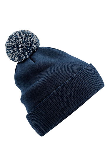 Beechfield Snowstar Two Tone Recycled Beanie - French Navy/Light Grey