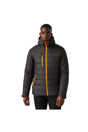 Regatta Professional Mens Thermal Padded Jacket - Black/Orange Pop