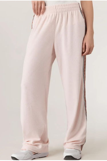 Velour Track Pants - SEASONAL PINK