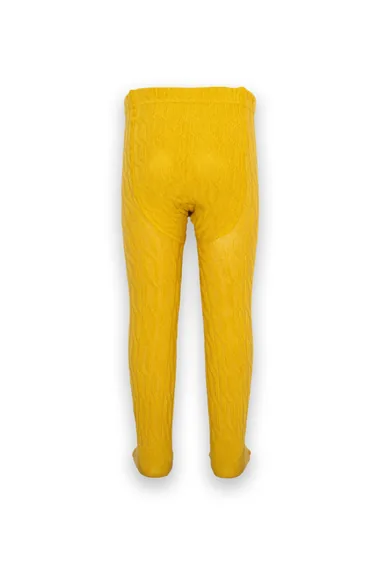 Cable tights sweetcorn
