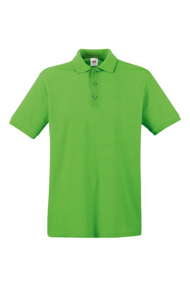 Fruit Of The Loom Premium Mens Short Sleeve Polo Shirt - Lime