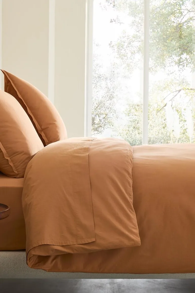 Sabbal Washed Cotton Percale Duvet Cover