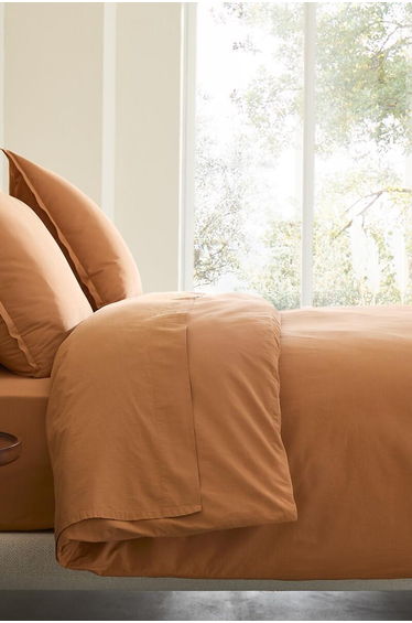 Sabbal Washed Cotton Percale Duvet Cover