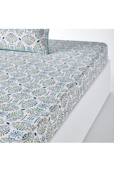 KEYIAH Patterned Cotton Fitted Sheet