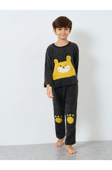 Boys Graphic Polar Fleece Top and Pyjama Set
