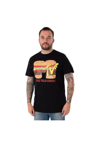 MTV Mens Burger T-Shirt - Black
