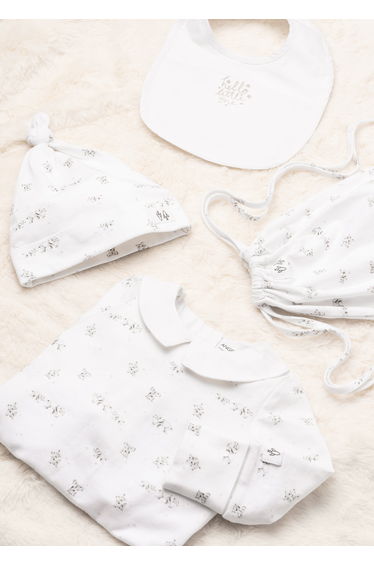 Bodie White Organic Cotton Babygrow Set