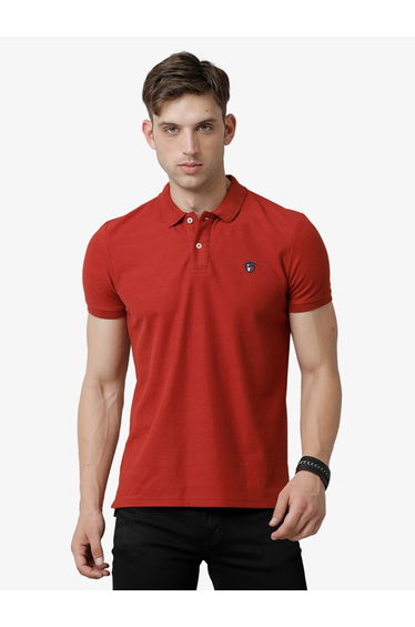 Short Sleeved Orange Plain Top