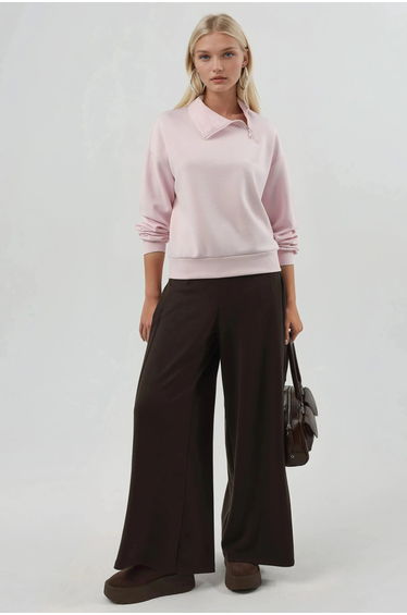 BUSEM Relaxed Fit Zipper Collar Sweatshirt