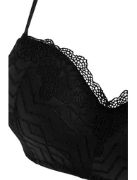 Black Lace Covered Lingerie Set - 5