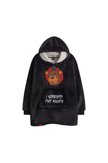 Five Nights At Freddys Boys Blanket Hoodie - Black