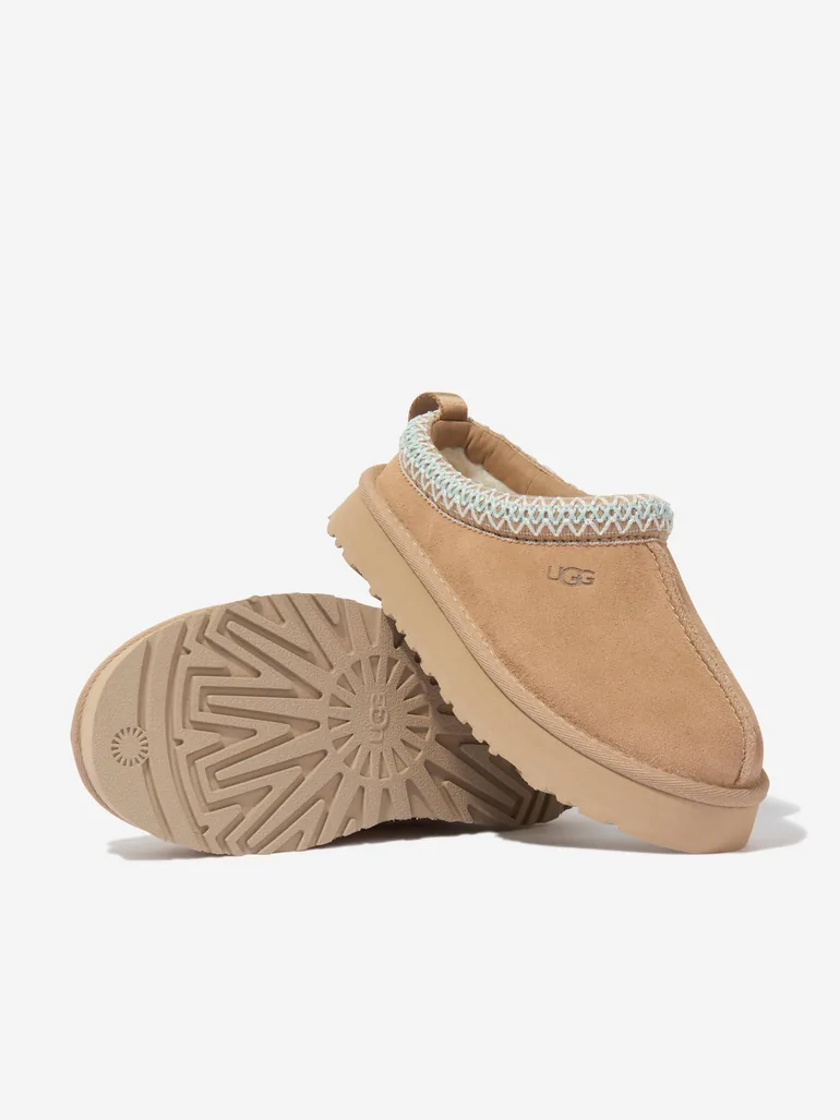 Girls Tazz Slippers in Beige - 1