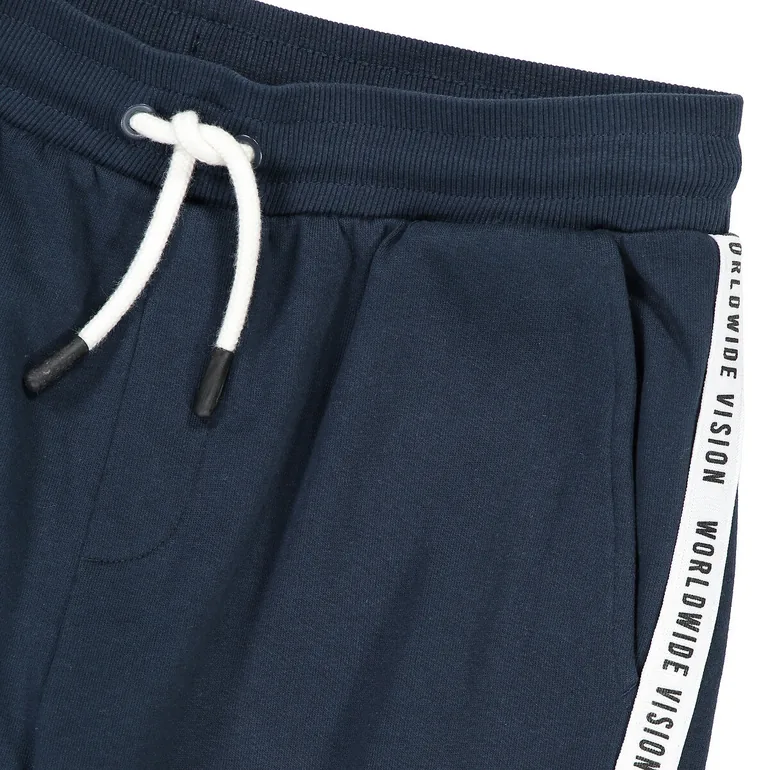 Cotton Mix Bermuda Shorts with Side Stripes - 4