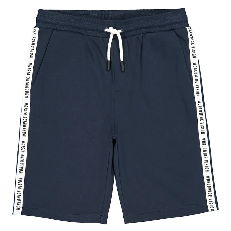 Cotton Mix Bermuda Shorts with Side Stripes - 2