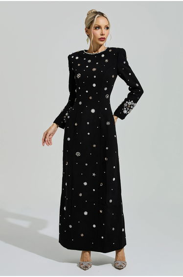 Marico Black Diamond Long Sleeve Dress