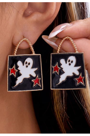 Ghost Stars Bag Shape Earrings