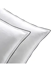 Victor Checkerboard 100% Washed Cotton Satin 300 Thread Count Pillowcase - 1