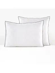 Victor Checkerboard 100% Washed Cotton Satin 300 Thread Count Pillowcase