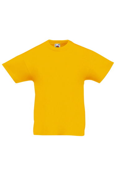 Fruit Of The Loom Childrens/Teens Original Short Sleeve T-Shirt - Sunflower