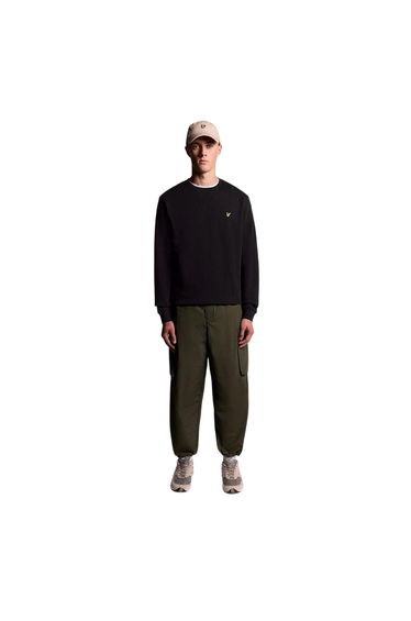 Lyle & Scott Mens Crew Neck Relaxed Fit Sweatshirt - Jet Black