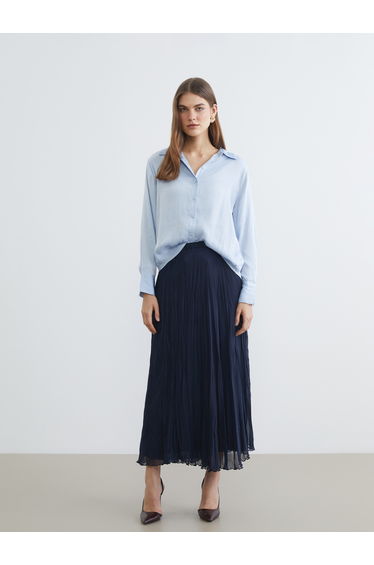 Oversized Satin Women's Shirt