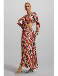 Prudence Floral Cut-Out Midi Dress - 1