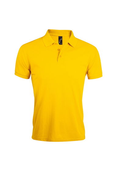 SOLs Mens Prime Pique Plain Short Sleeve Polo Shirt - Gold