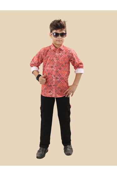 Printed Buttoned Shirt and Pant Set