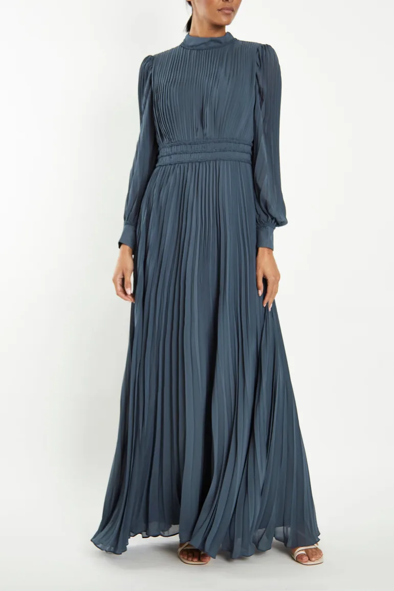 true decadence dress blue True Decadence SOPHIA - Maxi dress - light steel blue/blue
