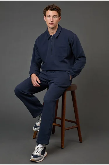 Navy Straight Leg Joggers